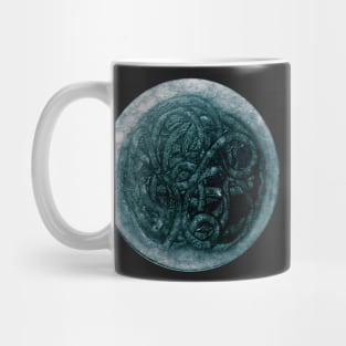 Blue Green Serpent Symbol Mug